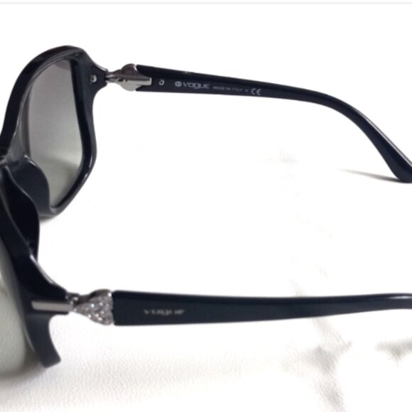 Vogue Eyewear Sunglasses Frames Only Black Cat Eye Italy Flex Hinge 57-18-135